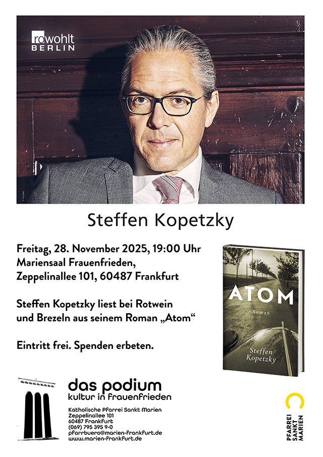 Plakat Podium Lesung Kopetzky 28112025 DIN A1